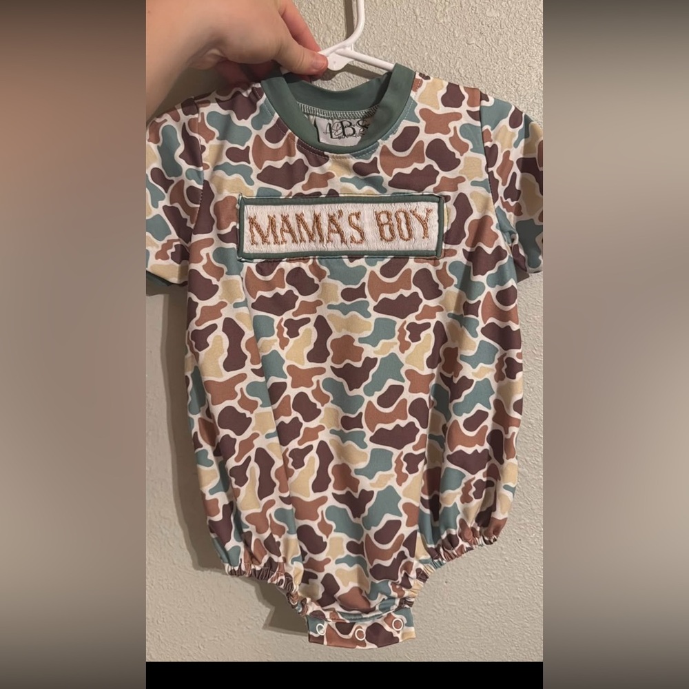 Mamas Boy Camo Kids Bubble